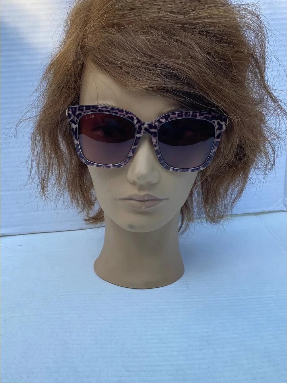 Diff eyewear ☀️Leopard-Print Square Sunglasses in Gradient - Women🕶️